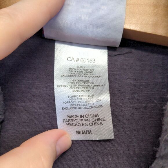 Champion Men's Notre Dame Full Zip Sweatshirt Gray Medium Long Sleeve Polyester - Picture 10 of 13